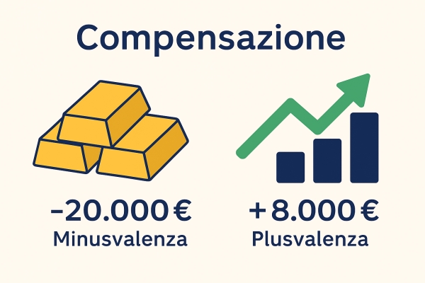 Minus e Plusvalenze sulla rivendita di oro da investimento